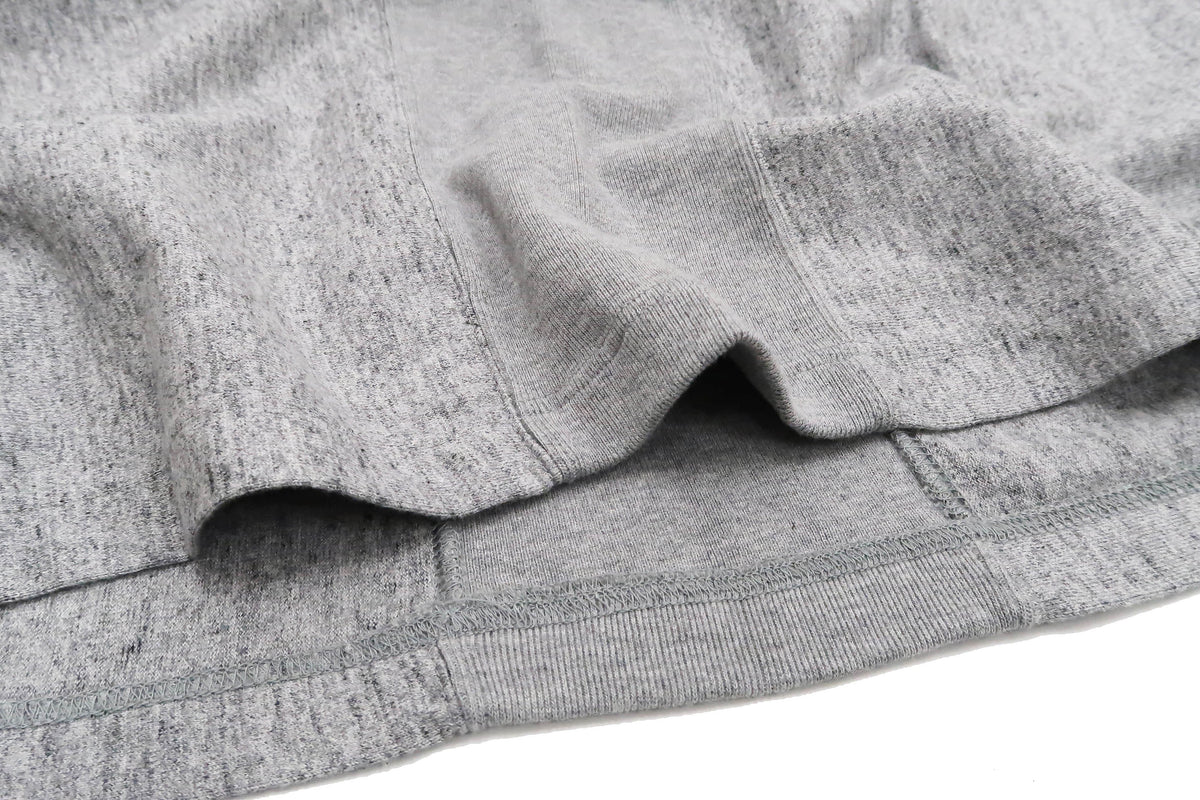 Whitesvill Plain T-shirt with Rib Side Panels Men's Heavyweight Short Sleeve Tee WV78930 113 Heather-Gray
