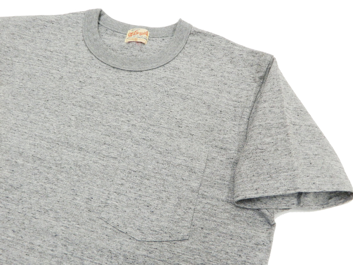 Whitesville Men's Plain Pocket T-Shirt - Short Sleeve Crewneck Loopwheel Tee (One-Wash) WV78932 by Toyo Enterprises 113 Heather-Grey