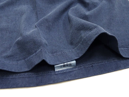 Whitesville Men's Short Sleeve Pigment-Dyed Pocket T-Shirt, Heavyweight Tubular Cotton Jersey Plain Tee, Made in Japan by Toyo Enterprises (WV79531 128 Faded Navy)